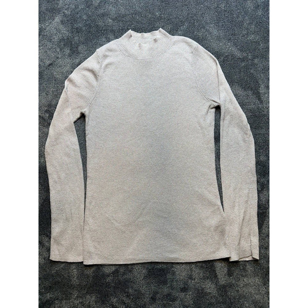 & Other Stories Metallic Ribbed Mock Neck Sweater Los Angeles Atelier Pink M-249
